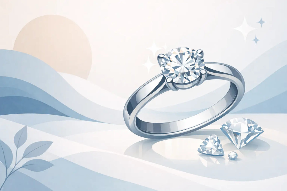 Anello Eleganza in argento e moissanite