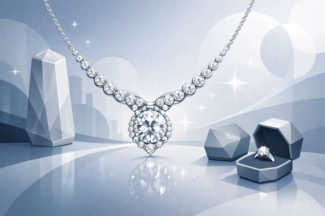 Collana Éclat Royale in argento e moissanite