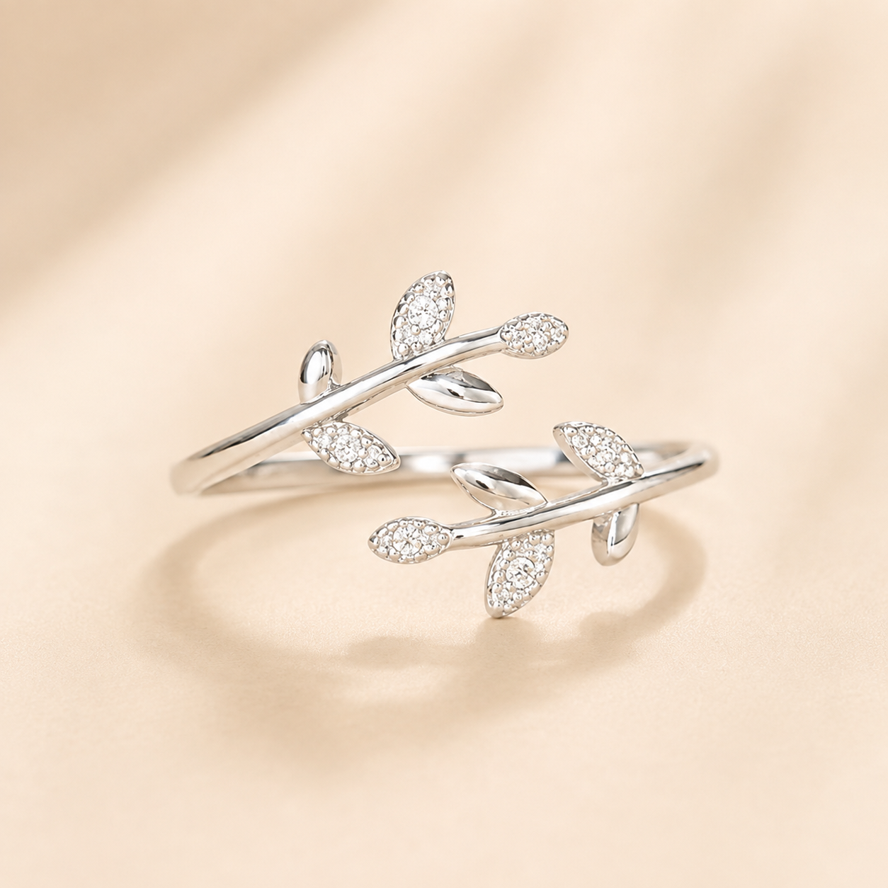 Anello Foglie Regolabile