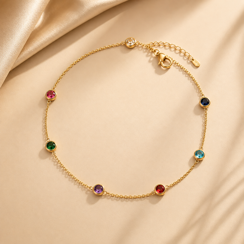 Gioielli Rainbow Elegance – Collana, Bracciale e Orecchini