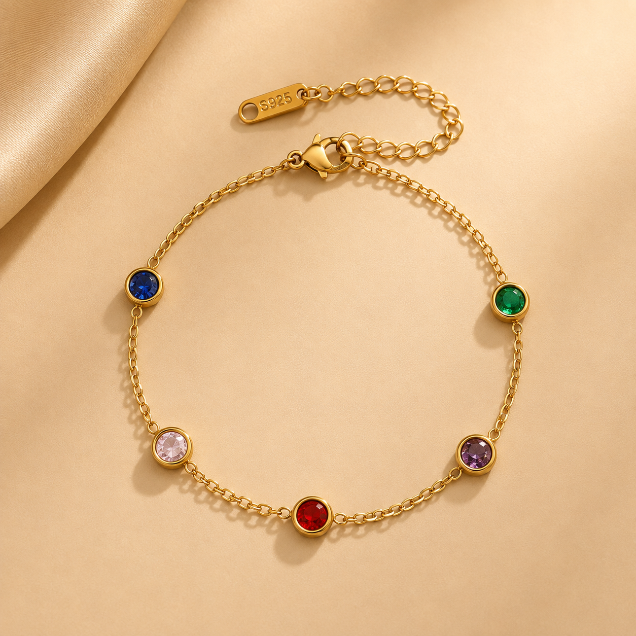 Gioielli Rainbow Elegance – Collana, Bracciale e Orecchini
