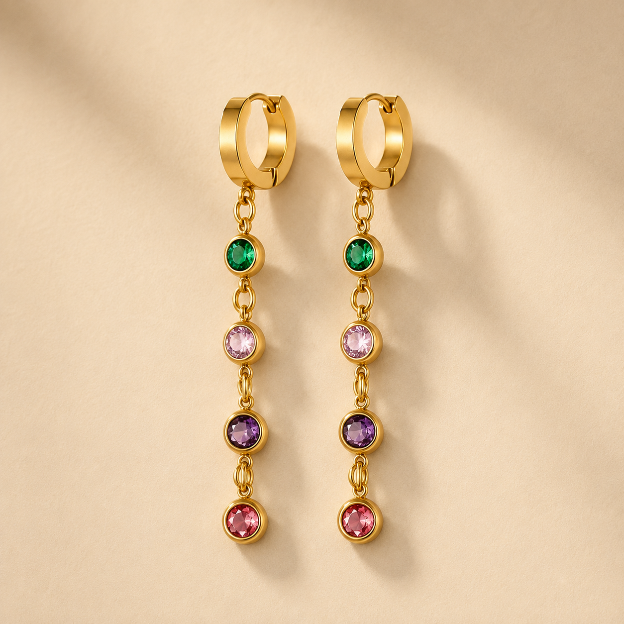 Gioielli Rainbow Elegance – Collana, Bracciale e Orecchini