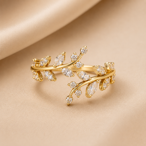 Anello Foglie Regolabile