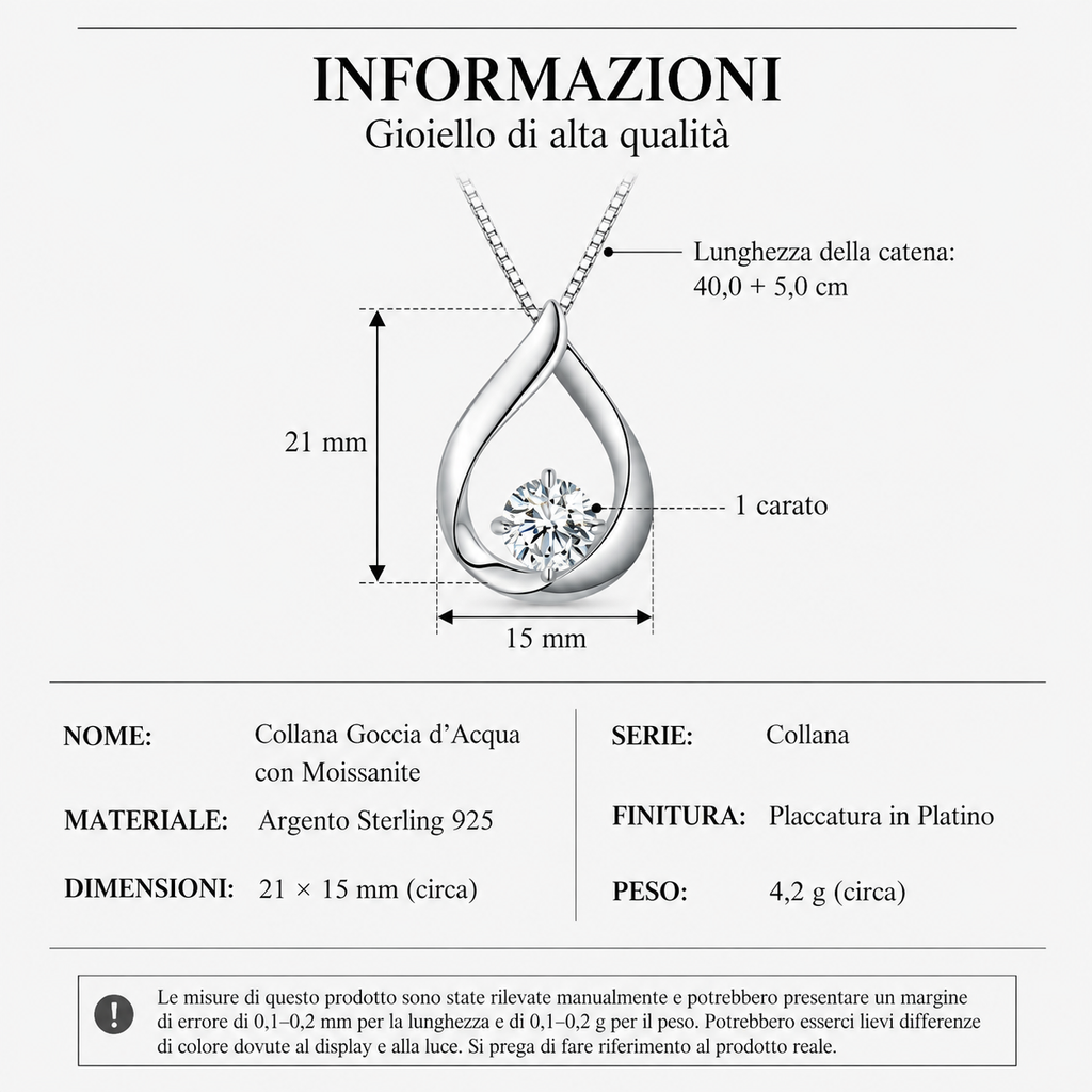 Collana Goccia Luce
