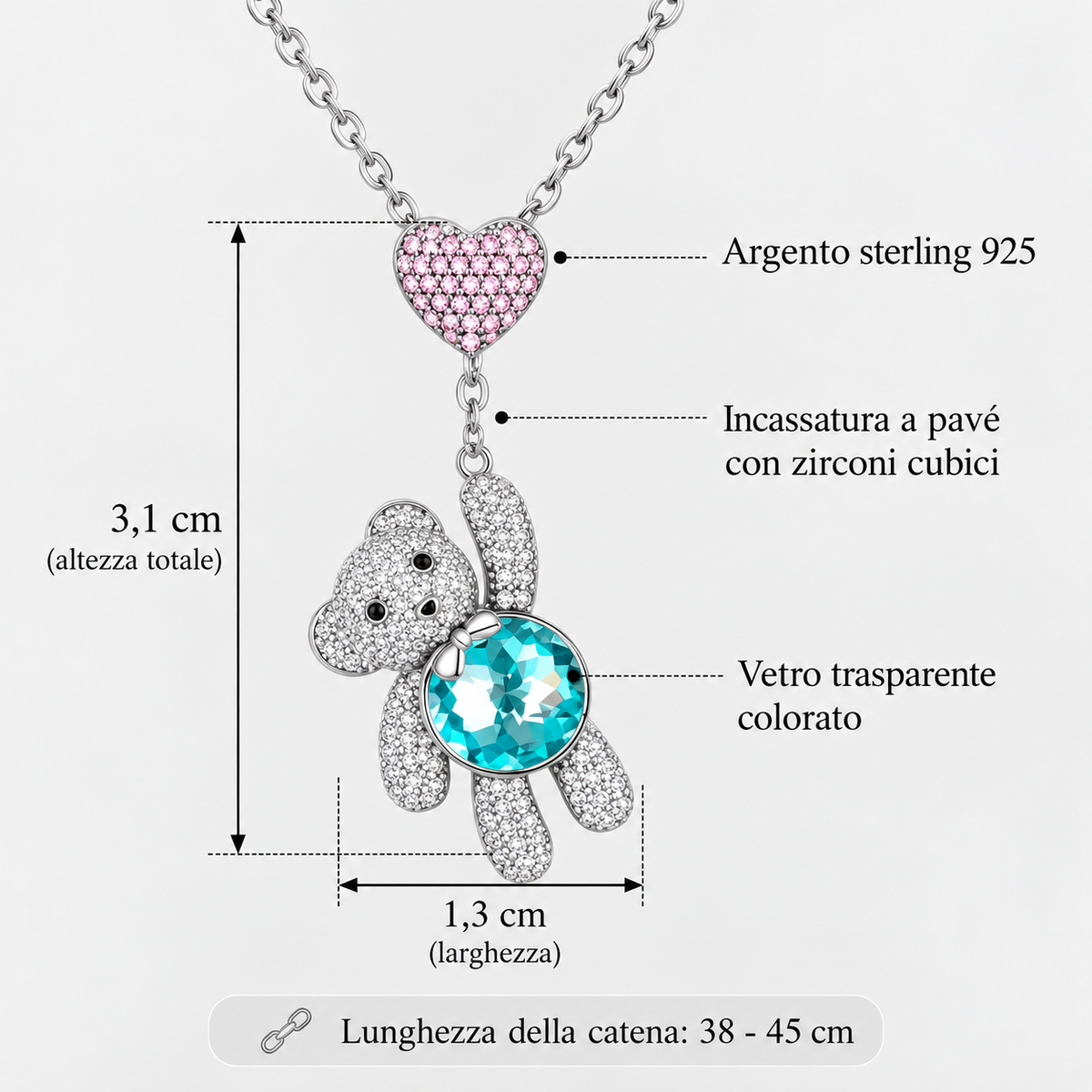 Collana Orsetto Cuore
