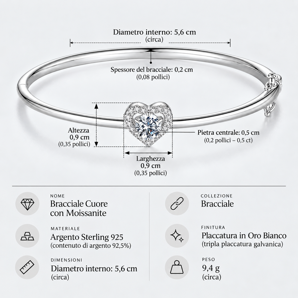 Bracciale Cuore Aperto
