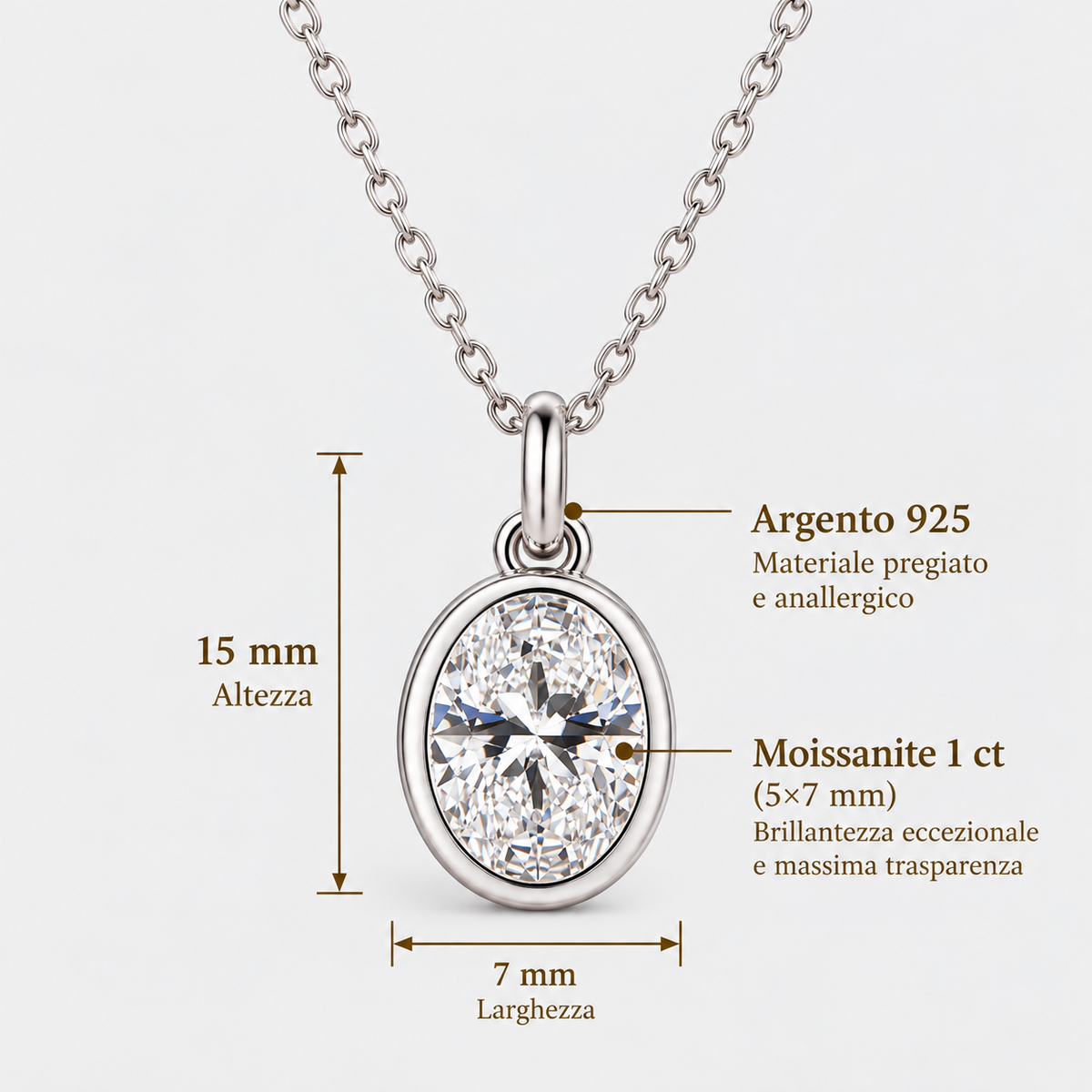 Collana Luce Ovale