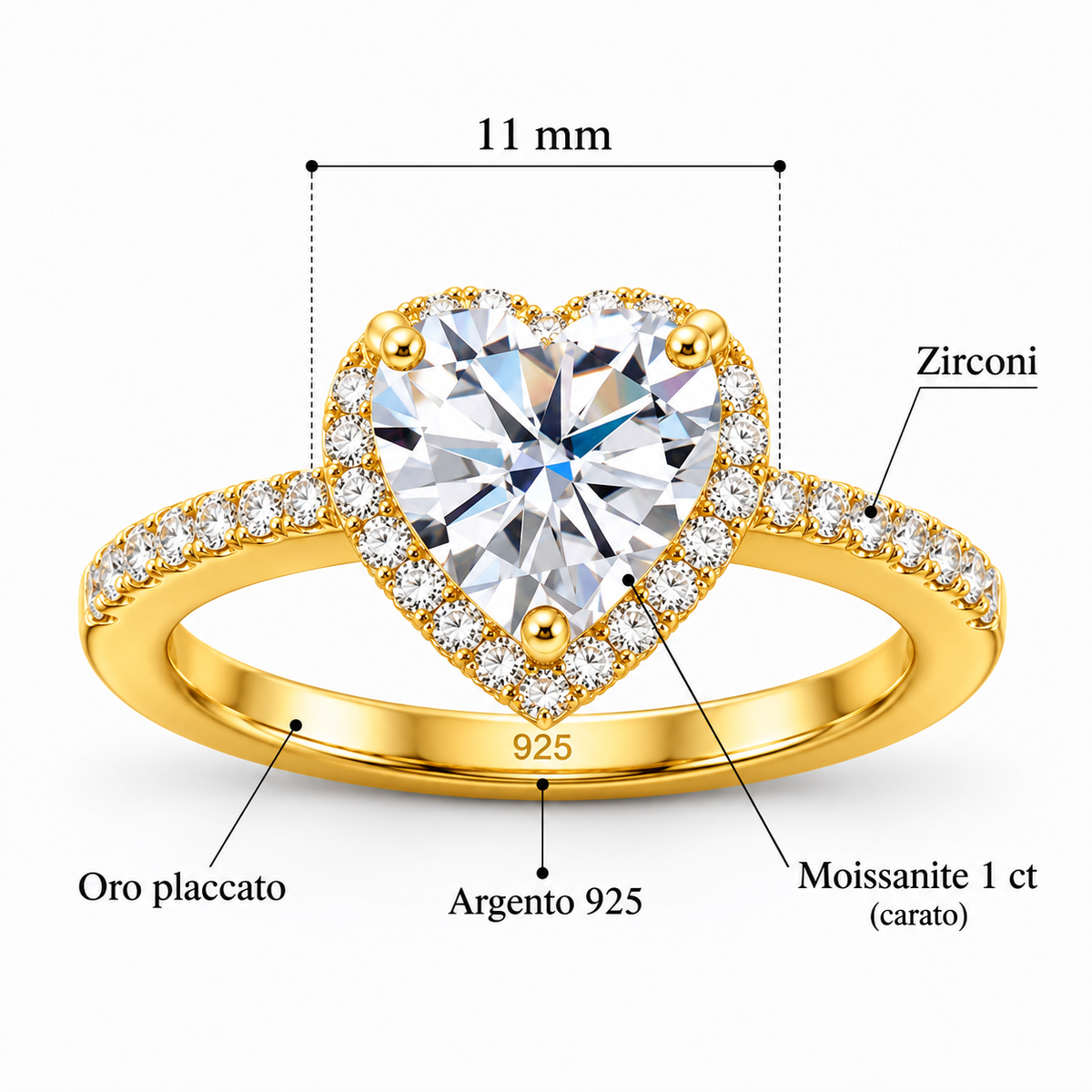 Anello Cuore Lumière