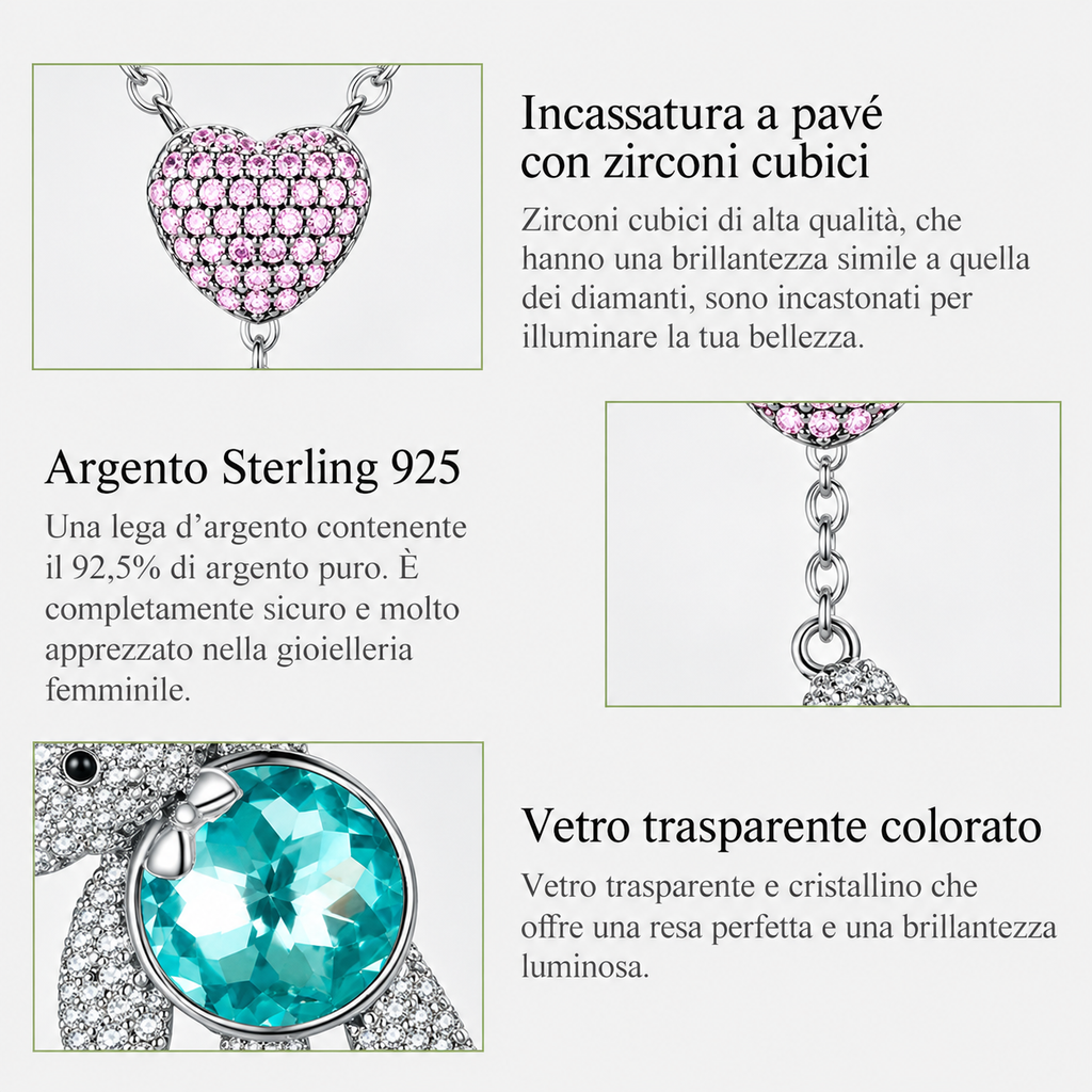 Collana Orsetto Cuore