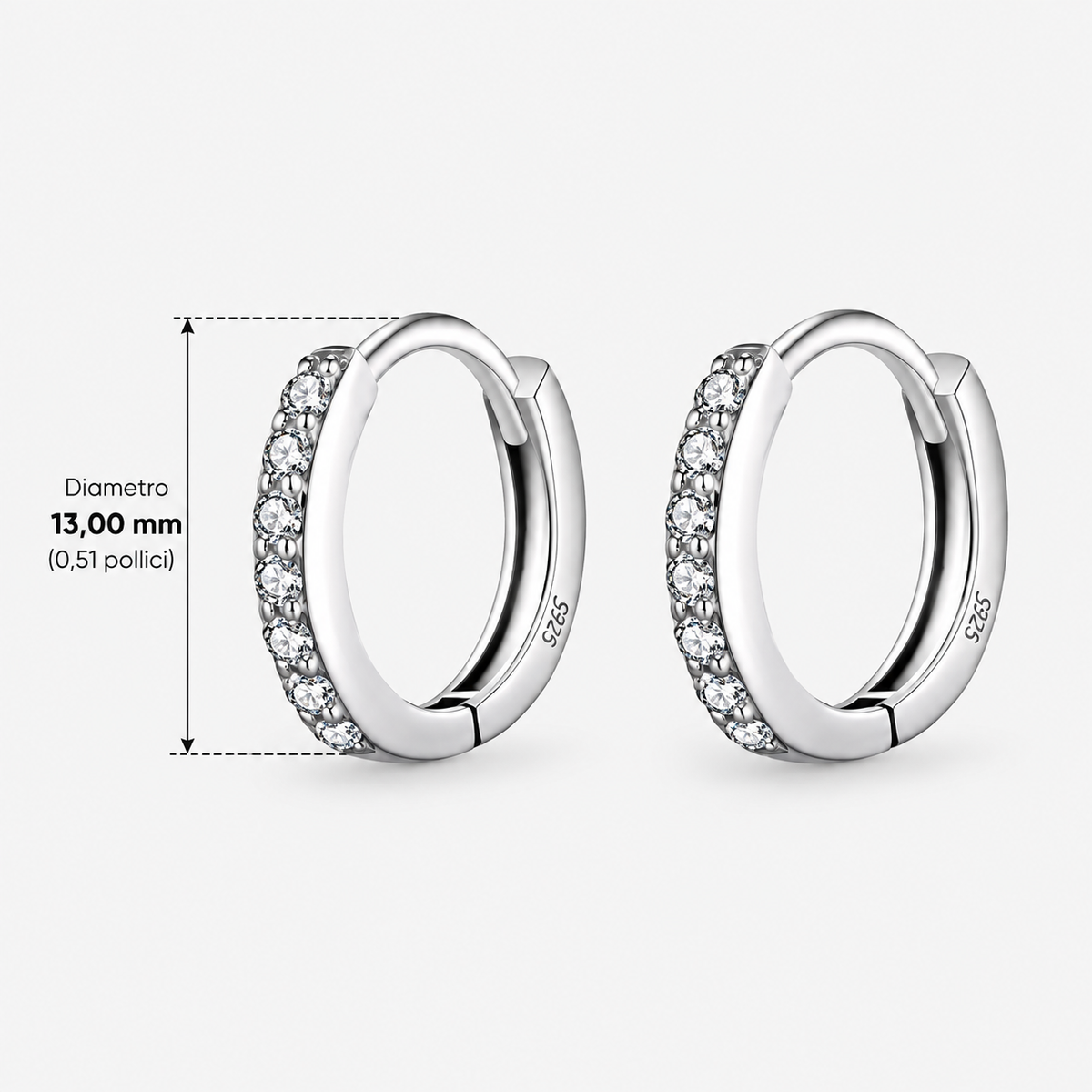 Orecchini Huggie Elegance