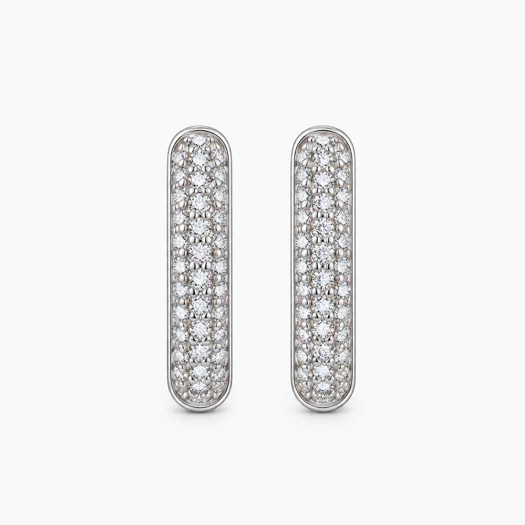 Orecchini Creoli Pavé