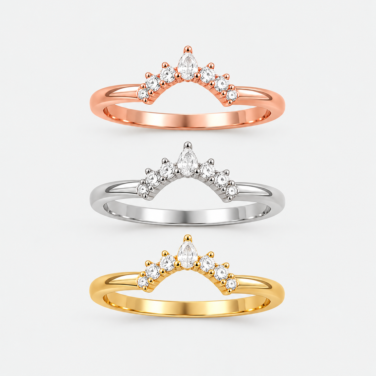 Anello Tiara - acciaio inossidabile