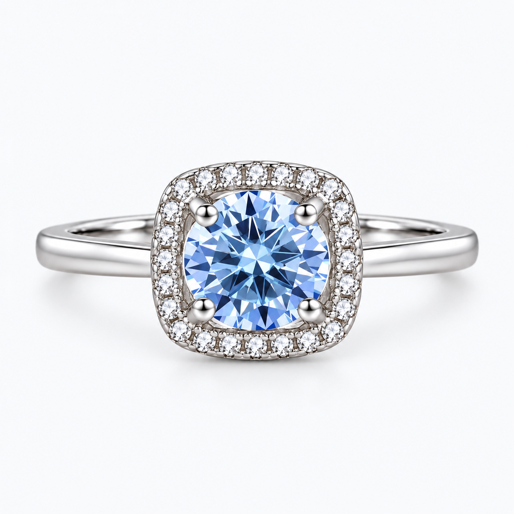 Anello Royal Blue Halo