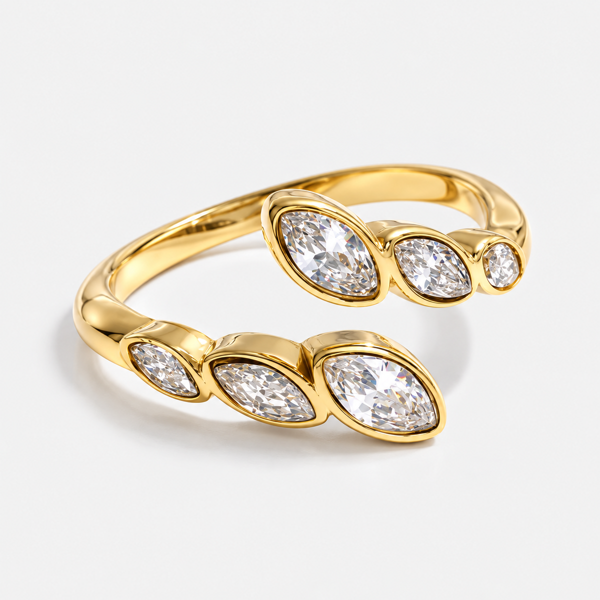 Bague Marquise - acier inoxydable